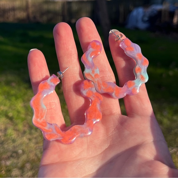 Handmade Y2K Open Hoop Earrings - Picture 13 of 16